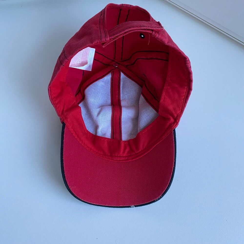 Disney Mickey Mouse 28 Hat Baseball Cap Boys Adjustable Red Black - Picture 2 of 4